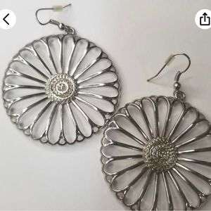 Boutique Silver Daisy Boho Earrings